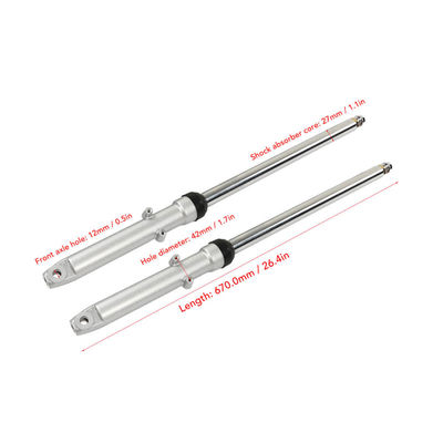 670mm Alloy Metal Front Fork Shock Suspension Replacement for Honda CG125 CG150 Motorcycle